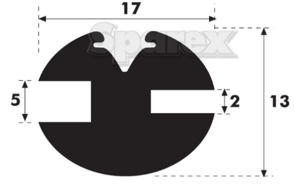 Fenstergummi H-Type Reststück 3m