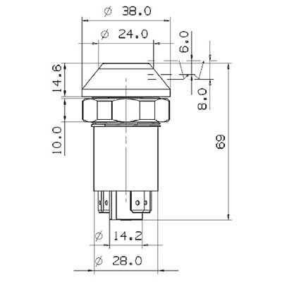 Massey Ferguson Druckschalter gelb (3384575M1)