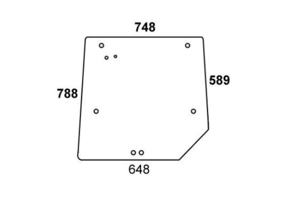 Heckscheibe grün passend für Massey Ferguson (3821485M1)