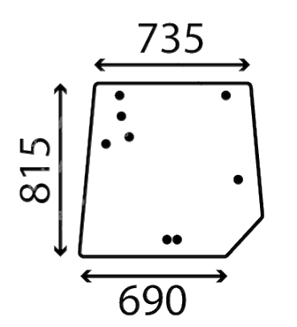 Heckscheibe passend für Massey Ferguson (4272761M1)