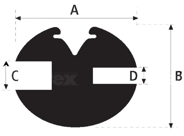 Fenstergummi H-Type ( 5 m gestückelt)