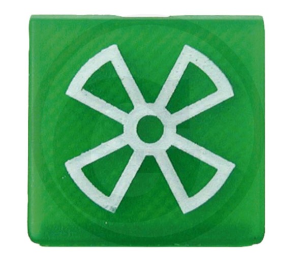 Symbol f. Gebläse (langsam) grün (9XT713630531)