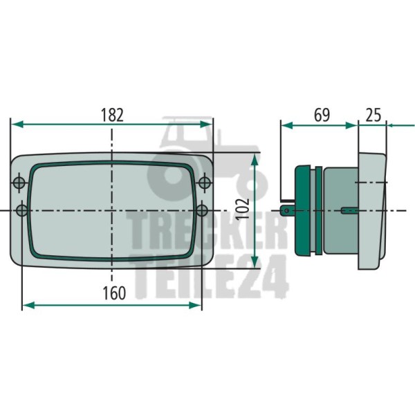 Scheinwerfer, Breite 182mm