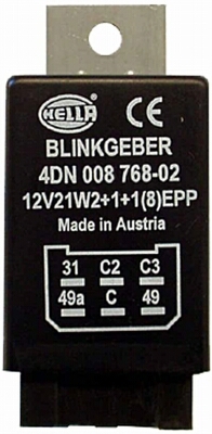 Blinkgeber Relais Blinkrelais mechanisch 12 Volt 21 Watt (2 + 1 + 1)