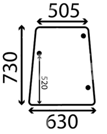 Seitenscheibe rechts / links für John Deere (L57912, L60335)
