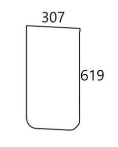 Frontscheibe unten rechts/links für John Deere